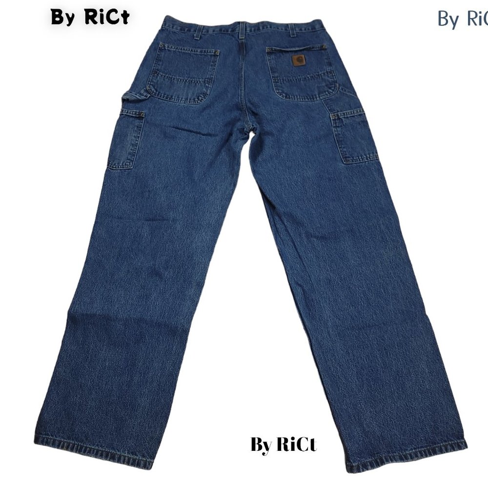 Carhartt Original Dungaree Fit Men's Jeans Size 38x32 Carpenter Denim High Rise